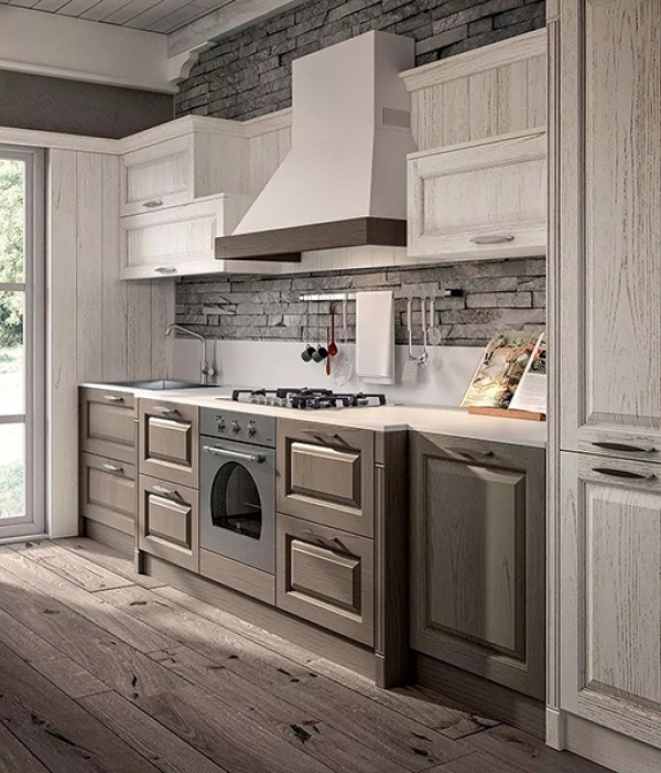 Модел Romantica 03. Производител - Gentili Cucine, Италия. Луксозна италианска модулна кухня в провансалски стил. Класически ита