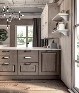 италиански мебели за кухня Модел Romantica 03. Производител - Gentili Cucine, Италия. Луксозна италианска модулна кухня в провансалски стил. Класически ита