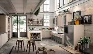 италиански мебели за кухня Village 02,Gentili Cucine. Луксозна италианска кухня с винтидж дизайн.