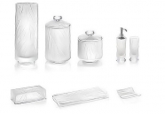 Колекция Bamboo, производител Il Paralume Marina, Италия. Луксозни италиански аксесоари за баня. Кристални дозатори за сапун, са