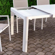 Модел Alluminia Table. Производител La Seggiola, Италия. Модерна разтегателна градинска маса със структура от алуминий. Луксозни