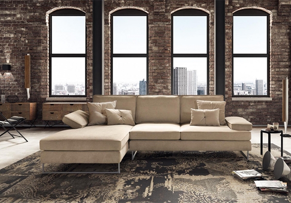 Модел Luis. Le Comfort, Италия. Модерен италиански диван с релакс механизми. Луксозна италианска мека мебел - прави, ъглови, дво