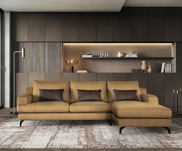 Nixon, Le Comfort. Луксозна италианска модулна мека мебел с текстилна тапицерия с разнообразни цветове.