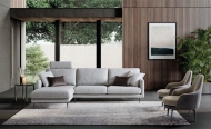 Модел Tidy. Le Comfort, Италия. Модерен италиански модулен диван с кожена или текстилна тапицерия. Луксозна италианска модулна м