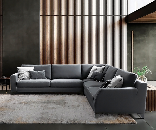 Vincent, Le Comfort. Модерен италиански модулен диван със сваляща се текстилна тапицерия с разнообразни цветове.