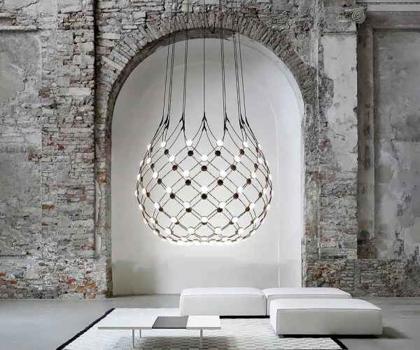 Mesh, Luceplan. Луксозен италиански полилей с LED светлина.