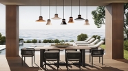 Колекция Cordea Outdoor. Производител Masiero, Италия. Модерно италианско градинско осветление. Висок клас италиански висящи, ст