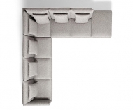 Модел Chloe, производител Musa, Италия. Луксозен италиански модулен диван с тапицерия от кожа или текстил. Модерни прави или ъгл
