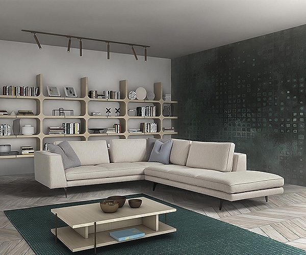 Kamy, Musa. Модерна италианска модулна мека мебел с тапицерия от кожа или текстил.