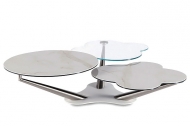 Модел Myflower, производител - Naos, Италия. Модерна италианска холна маса с кръгли плот със синхронен механизъм. Луксозни итали