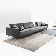 Модел Assago. Производител -Nicoline, Италия. Луксозен италиански диван с кожена или текстилна тапицерия. Механизми за промяна д