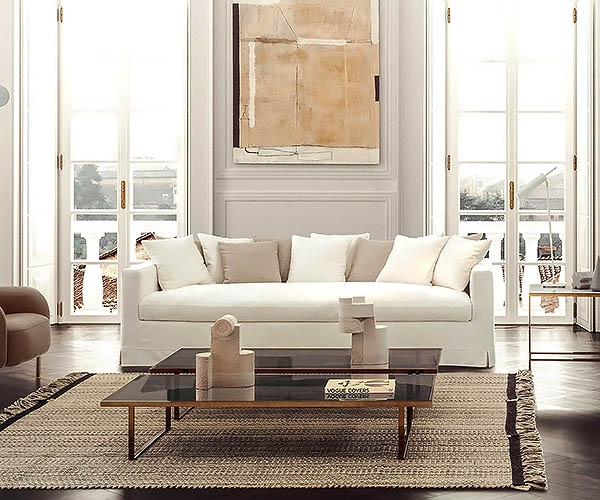 Meridiano, Pianca. Луксозен италиански диван с тапицерия от кожа или текстил.