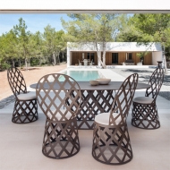 Колекция Dalmatia. Производител Point 1920, Испания. Луксозна серия градинска мебел - дивани, кресла, столове и маси, с алуминие