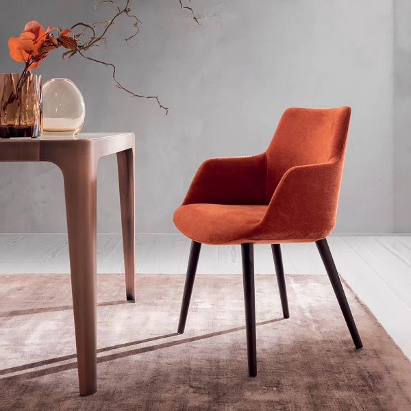 Divina, Presotto. Луксозен италиански кухненски стол с подлакътници.