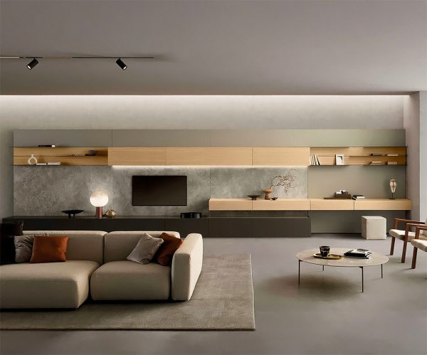 I-modulART #1, Presotto. Луксозна италианска модулна система за дневна.