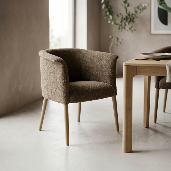 Milo, Presotto. Модерен италиански трапезен стол с подлакътници.