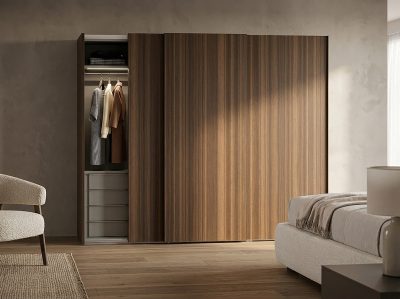Модел Smooth. Производител Presotto, Италия. Луксозен италиански гардероб с плъзгащи се или класически врати. Модерни италиански