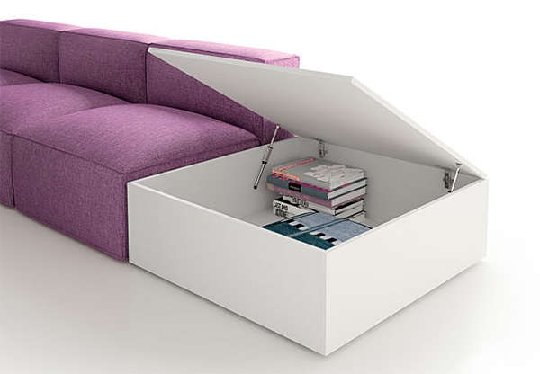 Модел Sense. Производител Samoa, Италия. Модерен италиански модулен диван с тапицерия от текстил, кожа или еко кожа. Модерна ита