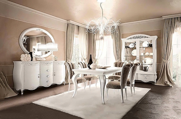 Колекция Certosa, Signorini&Coco. Луксозни италиански мебели за трапезария с класически дизайн.