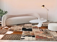 Модел Gioconda, производител Sitap - Италия. Луксозен, ръчно изработен килим от вълна и кожа. Модерни италиански килими.