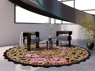 Модел Hanami, производител Sitap - Италия. Луксозен италиански кръгъл килим - ръчна изработка. Модерни италиански килими за днев