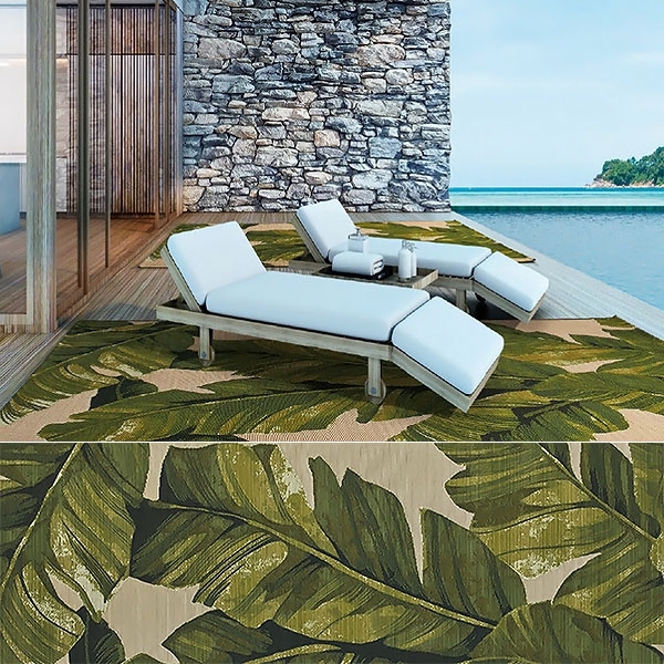 Колекция Jungle, Sitap. Модерни италиански килими за градина с флорален мотив.