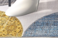 Модел Upcycling, производител Sitap - Италия. Луксозен италиански ръчно тъкан килим без косъм. Модерни италиански килими за днев