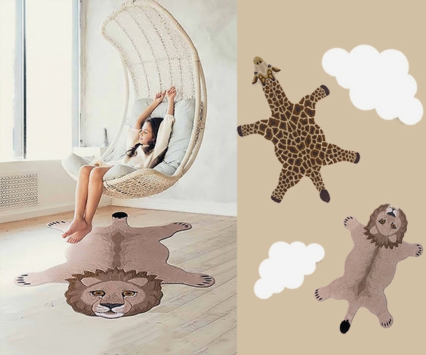 Колекция Animals, Sitap. Модерни италиански килими за детска стая с формата на животно.