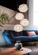 Колекция Veli Mini Couture. Производител Slamp, Италия. Модерни италиански висящи лампи. Луксозно италианско интериорно осветлен