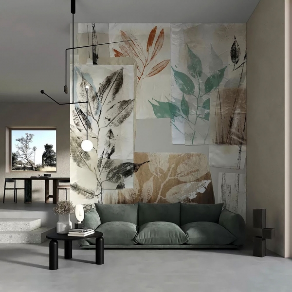 Êîëåêöèÿ Botanical Study, Tecnografica. Ëóêñîçíè èòàëèàíñêè òàïåòè çà àêöåíòíà ñòåíà ñ ôëîðàëåí ìîòèâ.