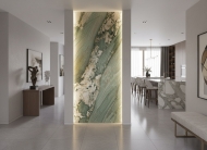 Êîëåêöèÿ Crystal Green. Ïðîèçâîäèòåë - Tecnografica, Èòàëèÿ. Ìîäåðíè èòàëèàíñêè äåêîðàòèâíè ïàíåëè çà ñòåíà îò öâåòíî ñòúêëî. Ëó