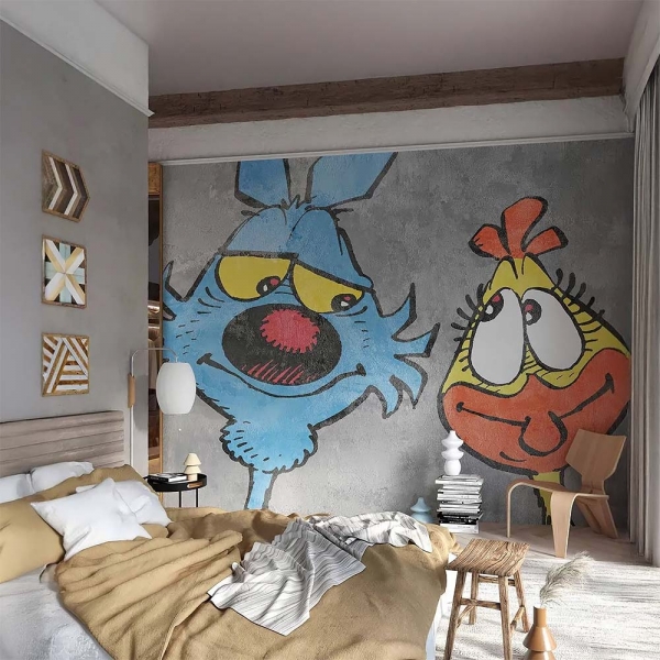 Lupo Alberto by Sylver, Tecnografica. Модерен италиански фототапет с комикс герои.