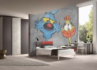 Модел Lupo Alberto by Sylver. Производител - Tecnografica, Италия. Висок клас италиански фототапет за детска стая с комикс герои