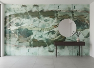 Колекция Phoenix Green. Производител - Tecnografica, Италия. Луксозни италиански декоративни панели за стена със стъклено покрит