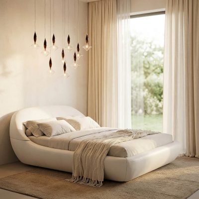 Модел Sleepy, производител - Tonin Casa, Италия. Модерна италианска спалня с кожена тапицерия. Висок клас италианско обзавеждане