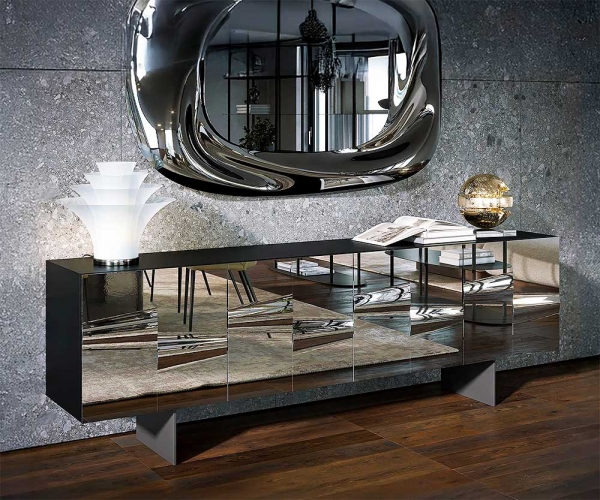 Sapphira, Tonin Casa. Дизайнерски италиански скрин с огледално покритие.