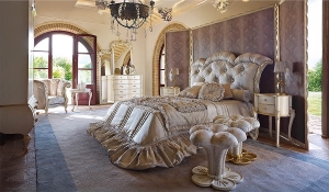 луксозни италиански спални Колекция Gregorio, Volpi. Цялостно обзавеждане за спалня в класически стил.