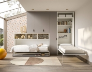 Композиции 149-150, производител ZG Mobili, Италия. Модерни италиански мебели за детска стая с падащи легла. Луксозни детски лег