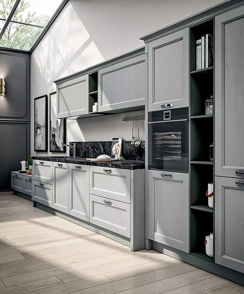 Ìîäåë Village 03. Ïðîèçâîäèòåë - Gentili Cucine, Èòàëèÿ. Ëóêñîçíà èòàëèàíñêà ìîäóëíà êóõíÿ â ïðîâàíñàëñêè ñòèë. Ìåáåëè çà êóõíÿ